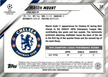 2021-22 Topps Chrome UEFA Champions League #77 Mason Mount Back