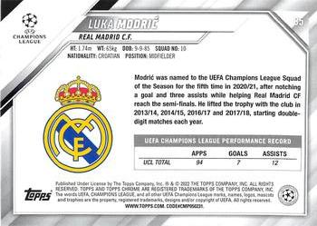 2021-22 Topps Chrome UEFA Champions League #85 Luka Modrić Back