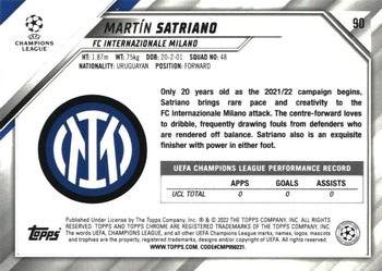 2021-22 Topps Chrome UEFA Champions League #90 Martín Satriano Back