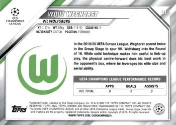 2021-22 Topps Chrome UEFA Champions League #91 Wout Weghorst Back