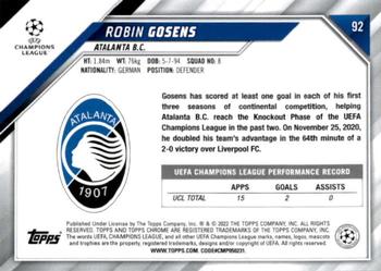 2021-22 Topps Chrome UEFA Champions League #92 Robin Gosens Back