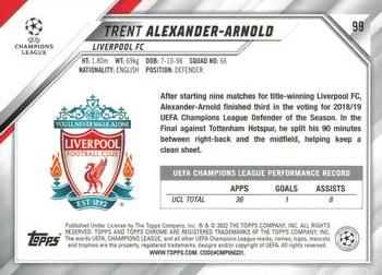 2021-22 Topps Chrome UEFA Champions League #99 Trent Alexander-Arnold Back