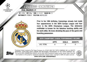 2021-22 Topps Chrome UEFA Champions League #115 Eduardo Camavinga Back