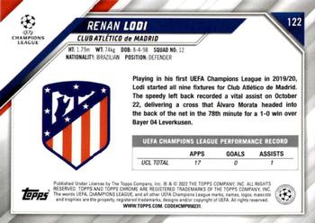 2021-22 Topps Chrome UEFA Champions League #122 Renan Lodi Back