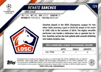 2021-22 Topps Chrome UEFA Champions League #124 Renato Sanches Back