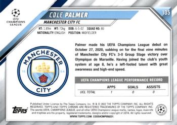 2021-22 Topps Chrome UEFA Champions League #135 Cole Palmer Back