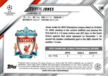 2021-22 Topps Chrome UEFA Champions League #136 Curtis Jones Back