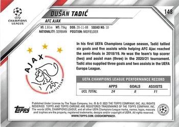 2021-22 Topps Chrome UEFA Champions League #148 Dušan Tadić Back