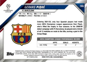 2021-22 Topps Chrome UEFA Champions League #166 Gerard Piqué Back