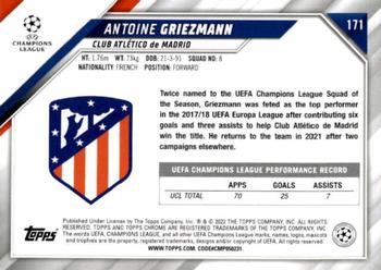 2021-22 Topps Chrome UEFA Champions League #171 Antoine Griezmann Back