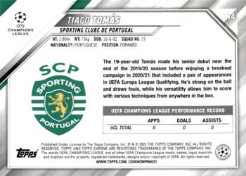 2021-22 Topps Chrome UEFA Champions League #174 Tiago Tomás Back