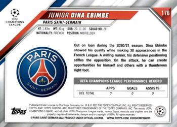 2021-22 Topps Chrome UEFA Champions League #176 Junior Dina Ebimbe Back