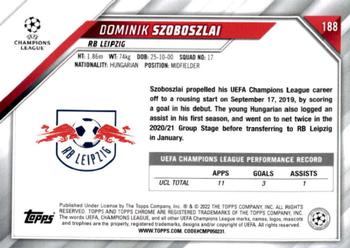 2021-22 Topps Chrome UEFA Champions League #188 Dominik Szoboszlai Back