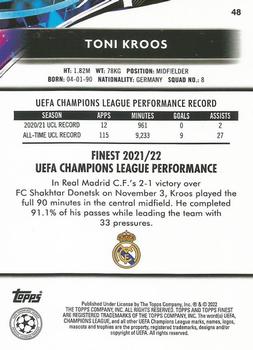 2021-22 Finest UEFA Champions League #48 Toni Kroos Back