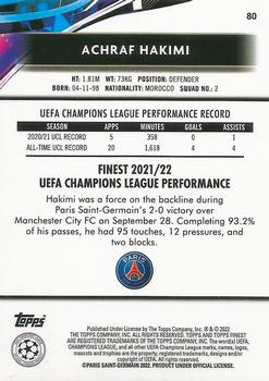 2021-22 Finest UEFA Champions League #80 Achraf Hakimi Back