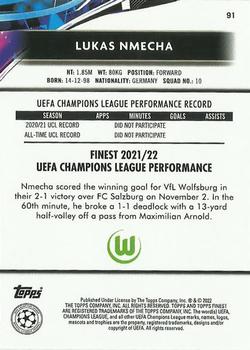 2021-22 Finest UEFA Champions League #91 Lukas Nmecha Back