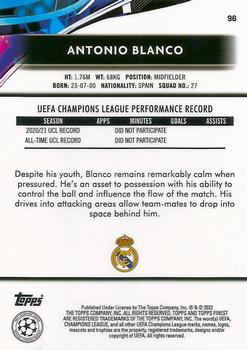 2021-22 Finest UEFA Champions League #96 Antonio Blanco Back