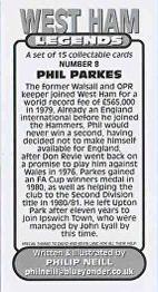 2015 Philip Neill West Ham Legends #8 Phil Parkes Back