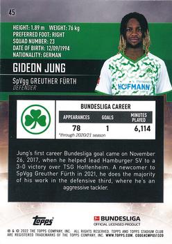2021-22 Stadium Club Chrome Bundesliga #45 Gideon Jung Back