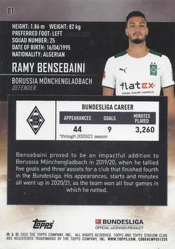 2021-22 Stadium Club Chrome Bundesliga #81 Ramy Bensebaini Back