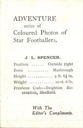 1924 D.C. Thomson Coloured Photos of Star Footballers #NNO J.L. Spencer Back