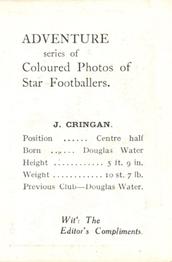 1924 D.C. Thomson Coloured Photos of Star Footballers #NNO Jimmy Cringan Back