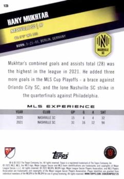 2022 Topps MLS #13 Hany Mukhtar Back