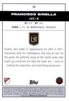 2022 Topps MLS #28 Francisco Ginella Back