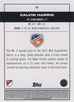 2022 Topps MLS #46 Calvin Harris Back