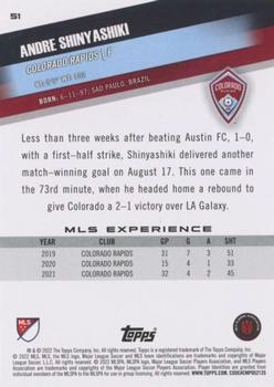 2022 Topps MLS #51 Andre Shinyashiki Back