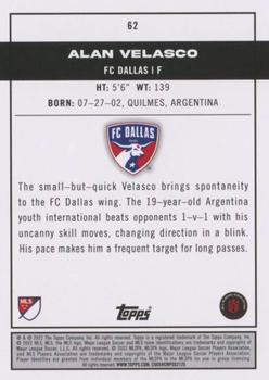 2022 Topps MLS #62 Alan Velasco Back