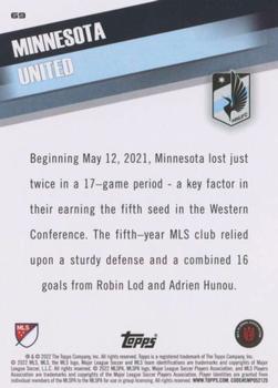 2022 Topps MLS #69 Minnesota United Back