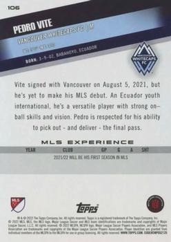 2022 Topps MLS #106 Pedro Vite Back