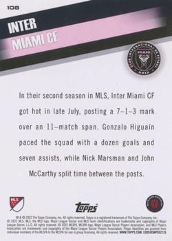 2022 Topps MLS #108 Inter Miami CF Back