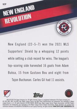 2022 Topps MLS #117 New England Revolution Back