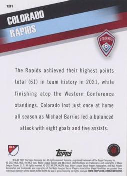 2022 Topps MLS #131 Colorado Rapids Back