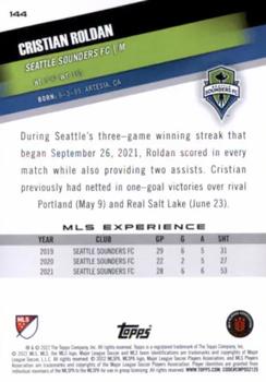 2022 Topps MLS #144 Cristian Roldan Back