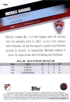 2022 Topps MLS #148 Michael Barrios Back