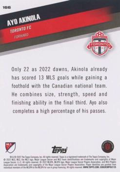 2022 Topps MLS #166 Ayo Akinola Back
