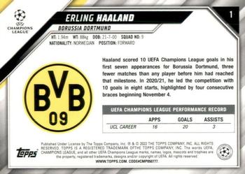 2021-22 Topps UEFA Champions League #1 Erling Haaland Back