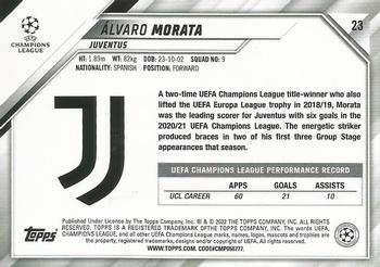 2021-22 Topps UEFA Champions League #23 Álvaro Morata Back