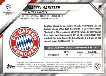 2021-22 Topps UEFA Champions League #38 Marcel Sabitzer Back