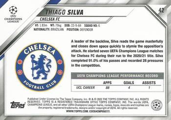 2021-22 Topps UEFA Champions League #42 Thiago Silva Back