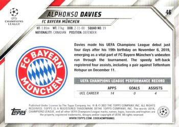 2021-22 Topps UEFA Champions League #46 Alphonso Davies Back
