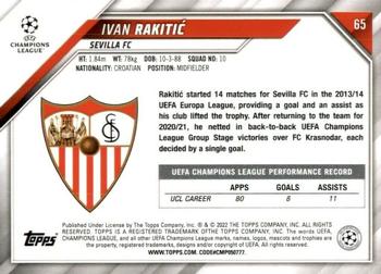 2021-22 Topps UEFA Champions League #65 Ivan Rakitic Back