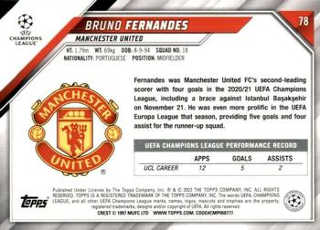 2021-22 Topps UEFA Champions League #78 Bruno Fernandes Back