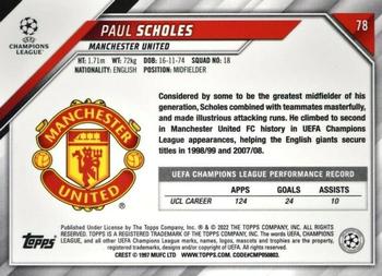 2021-22 Topps UEFA Champions League #78 Paul Scholes Back