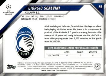 2021-22 Topps UEFA Champions League #86 Giorgio Scalvini Back