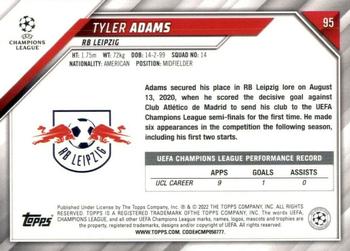 2021-22 Topps UEFA Champions League #95 Tyler Adams Back