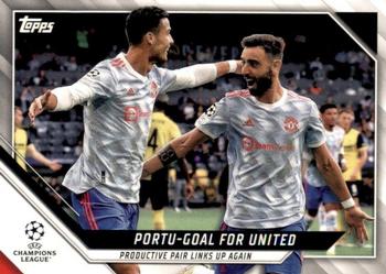 2021-22 Topps UEFA Champions League #128 Portu-goal for United Front